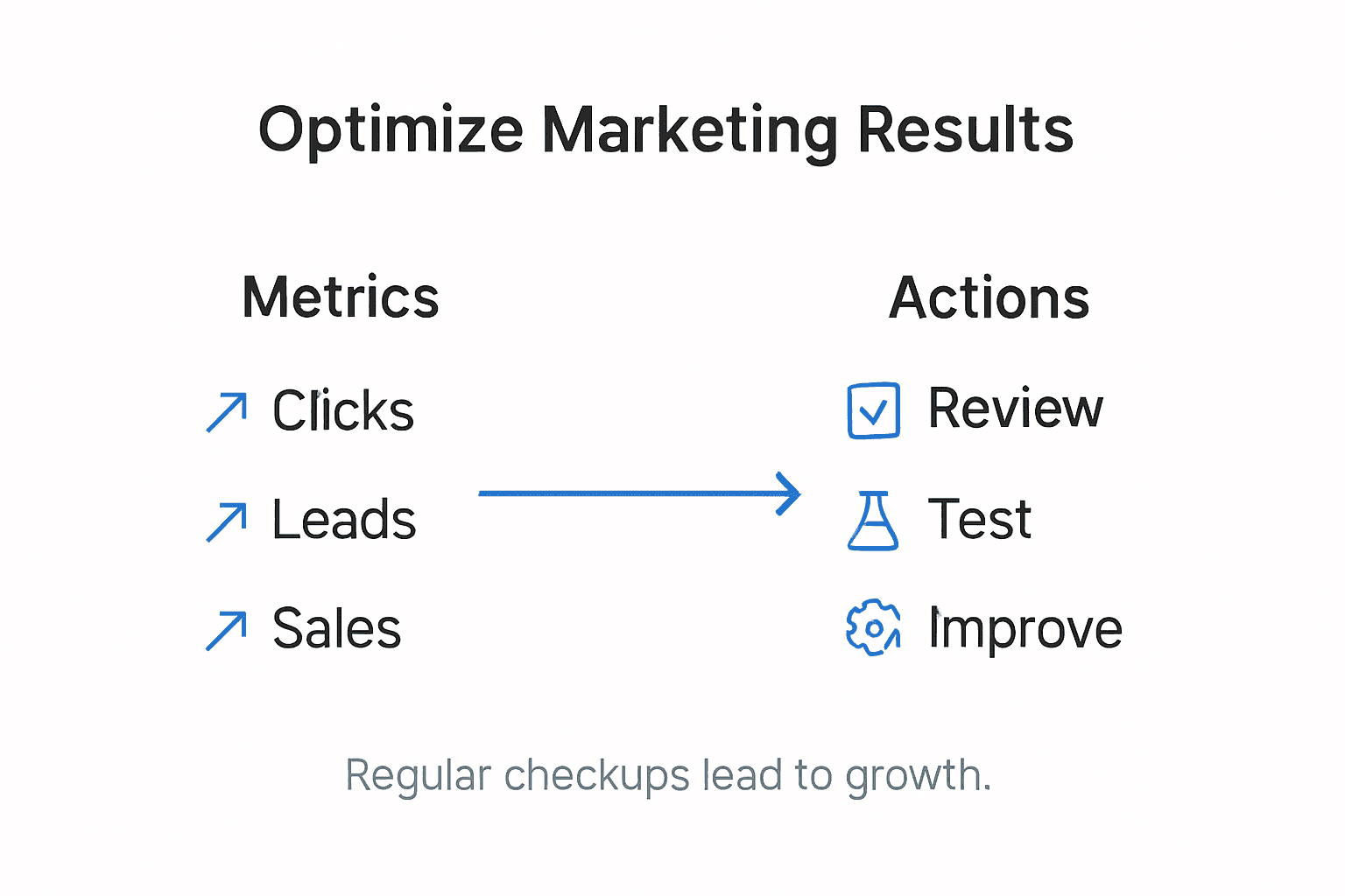 Infographic showing campaign measurement and optimization steps
