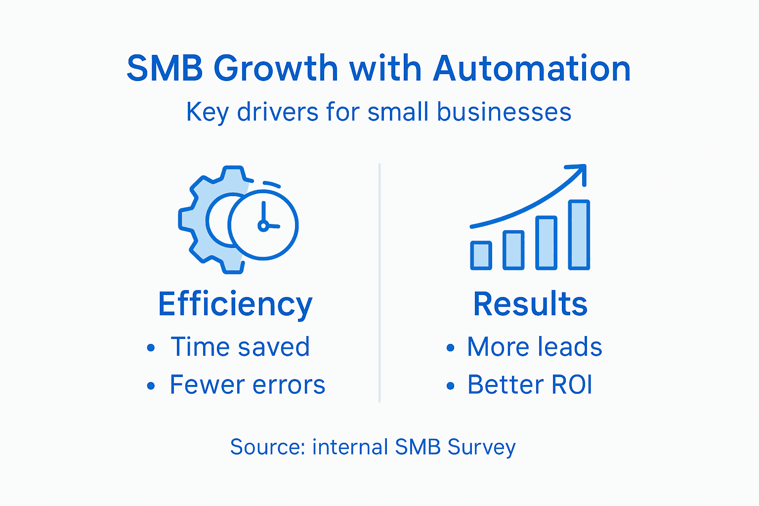 Infographic showing SMB automation growth drivers