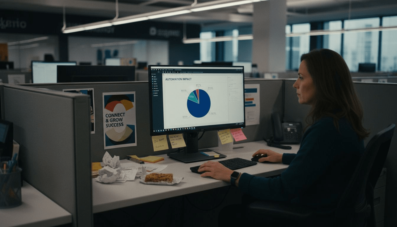 Manager using AI marketing automation tools