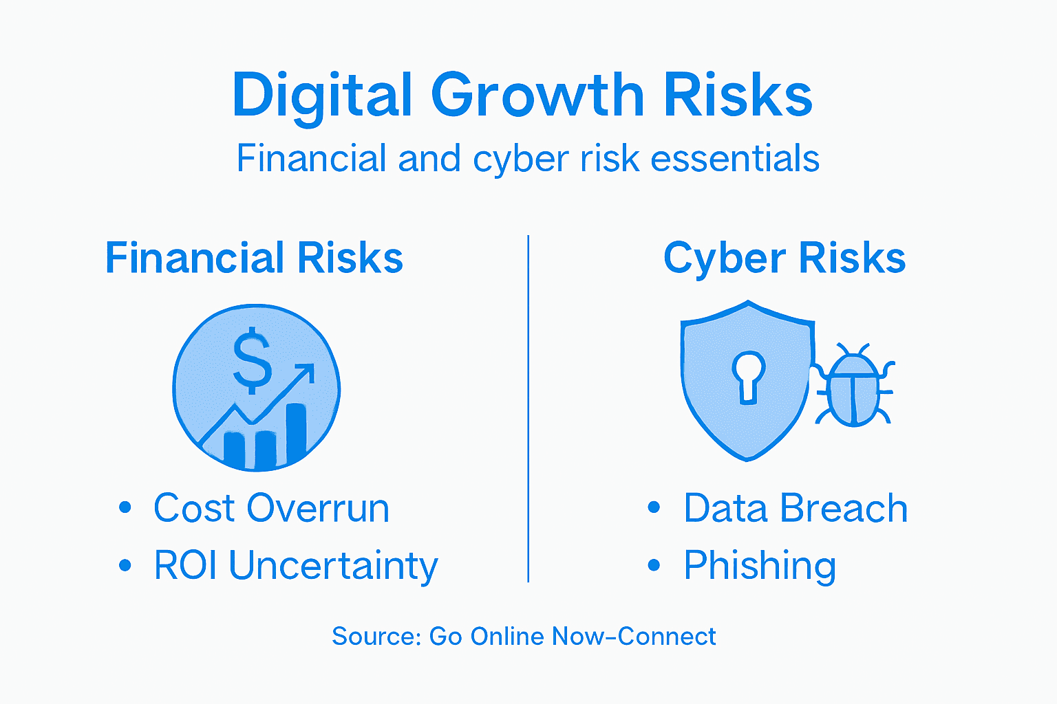 Infographic outlining risks for digital growth