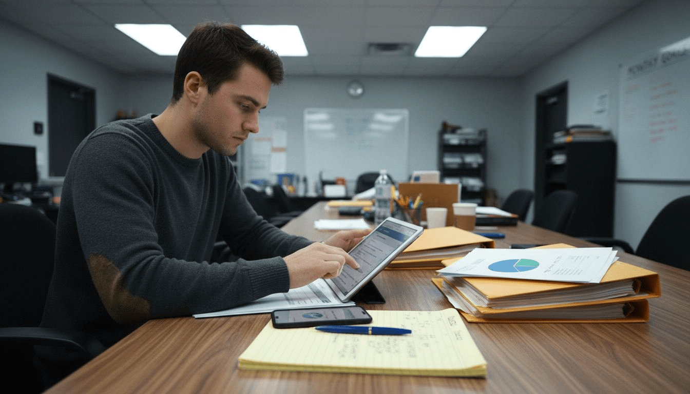 Marketing manager streamlining team automation