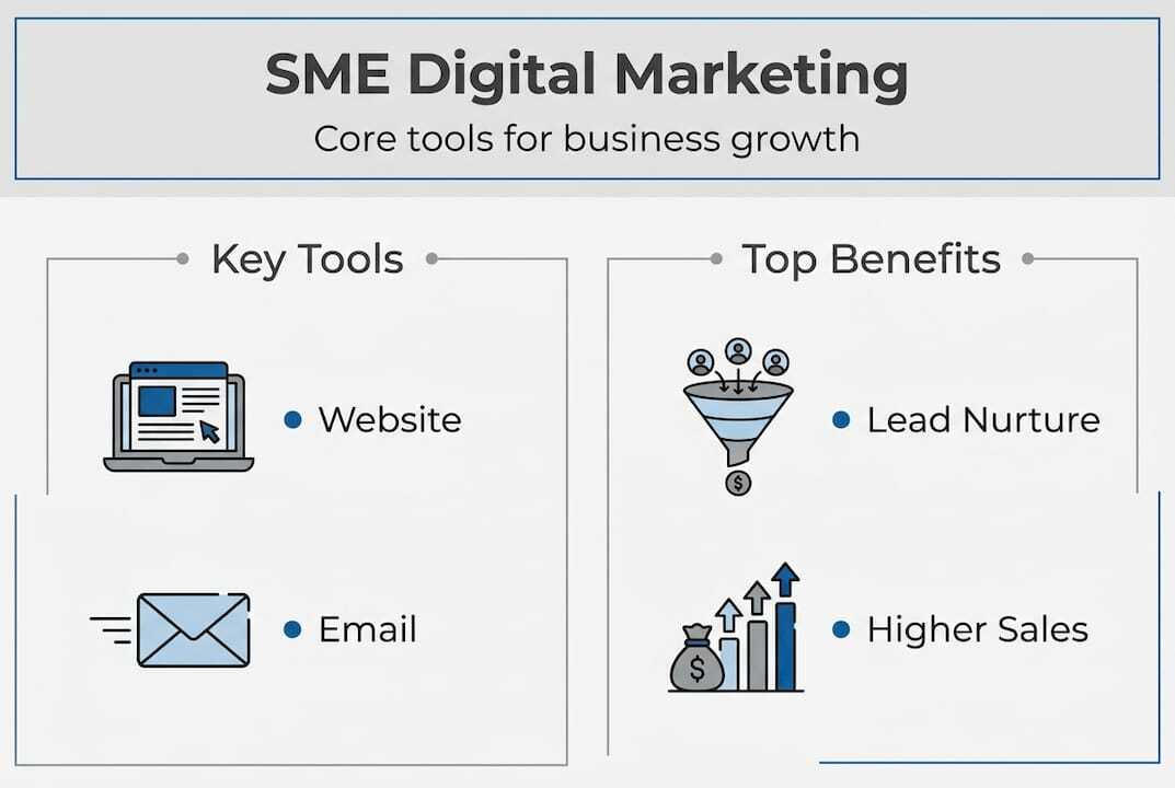 Infographic of SME digital marketing essentials