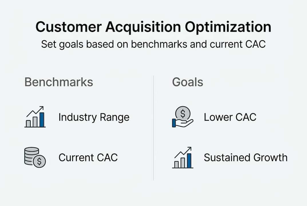 Infographic of acquisition benchmarks and goals
