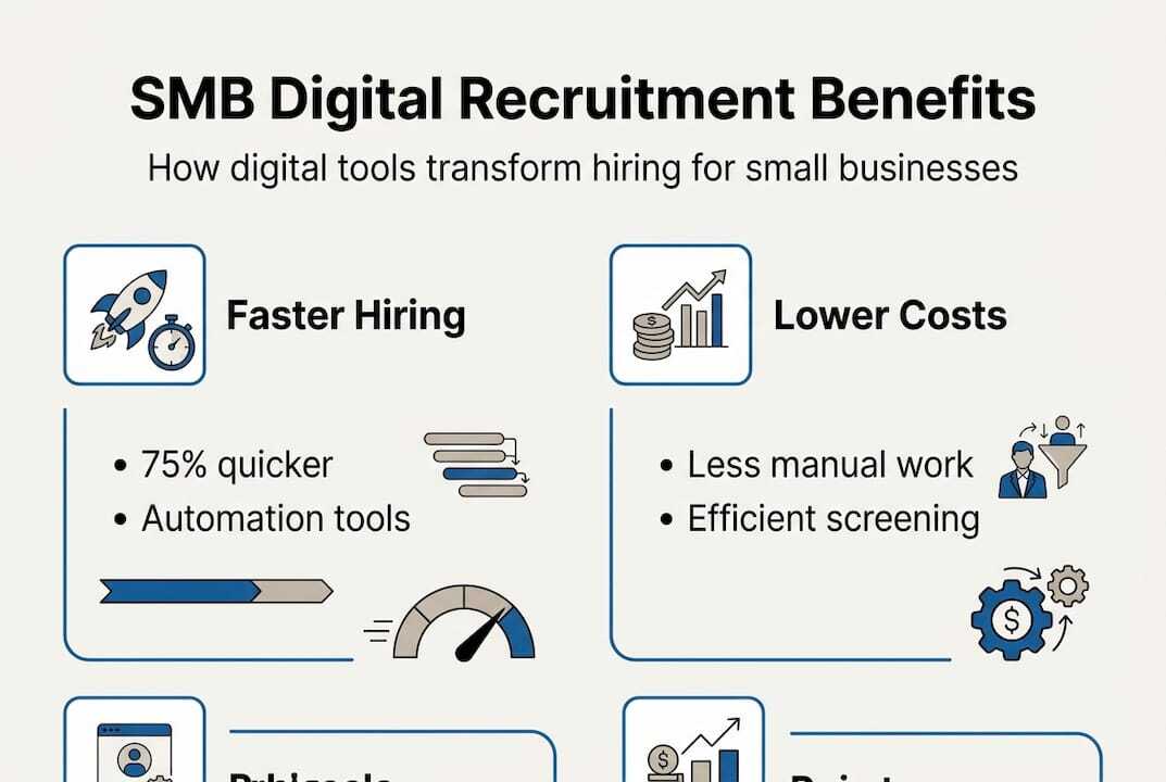 Infographic on digital recruitment benefits for SMBs
