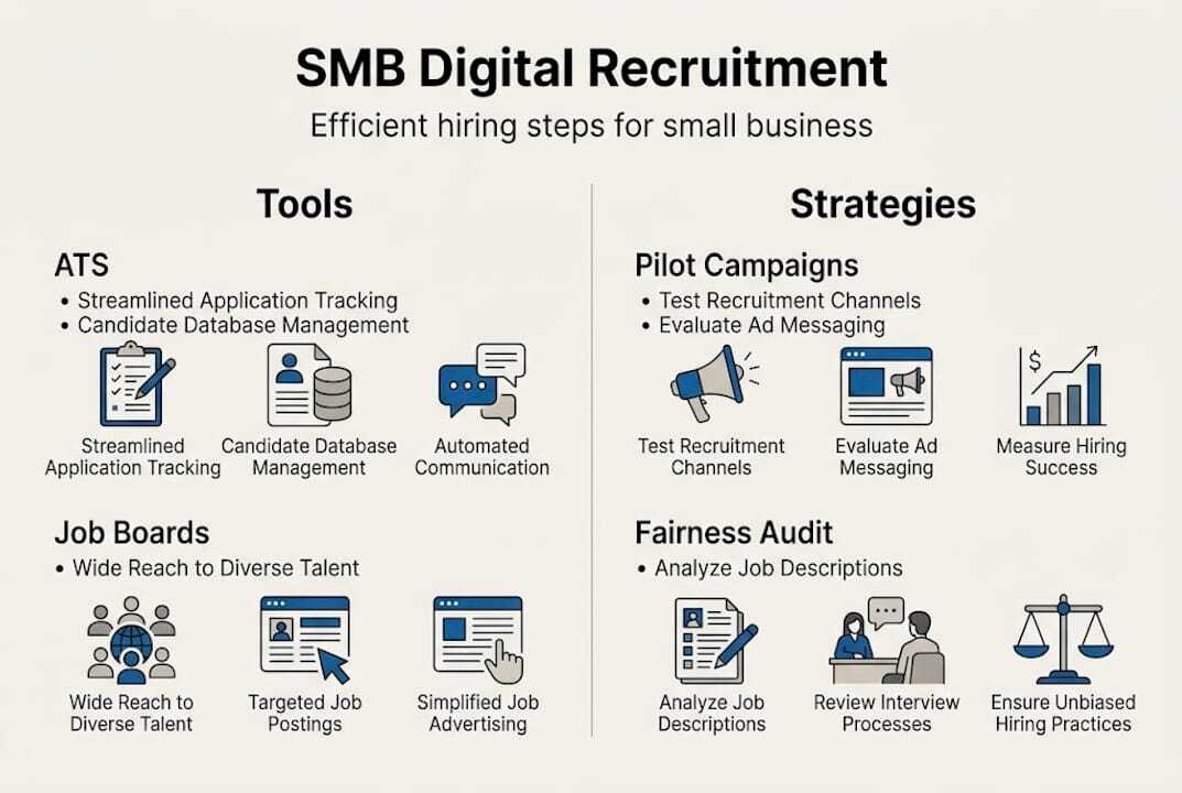Infographic showing SMB digital recruitment overview