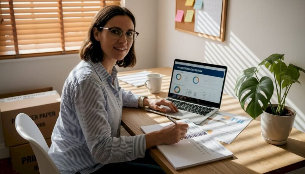 SMB owner using marketing automation tools