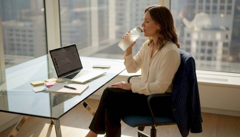 Hiring manager reviews digital candidate profiles