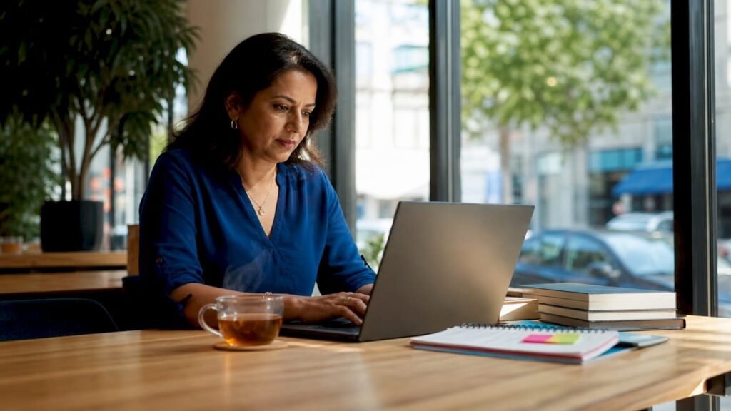 Woman marketer working on inbound lead nurturing