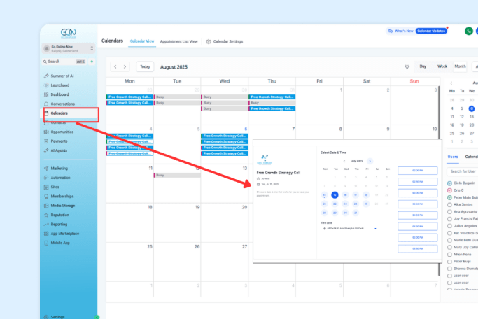 Booking Calendar